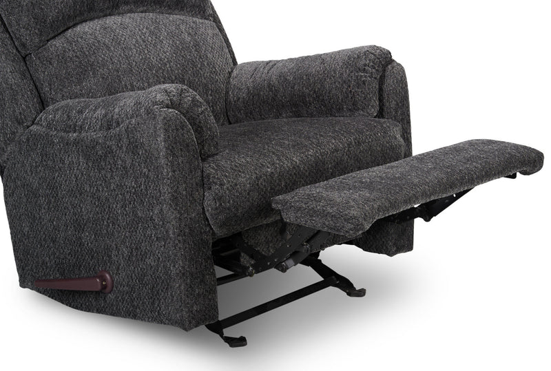 Baron Chenille Glider Recliner - Grey
