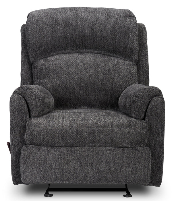 Baron Chenille Glider Recliner - Grey