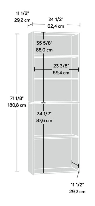 Boston 5-Shelf Bookcase – Brook Cherry