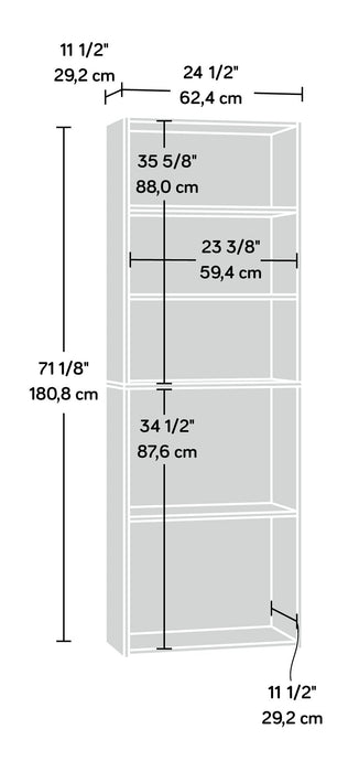 Boston 5-Shelf Bookcase – Highland Oak