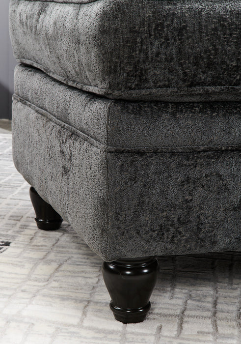 Bellmont Chenille Ottoman - Charcoal