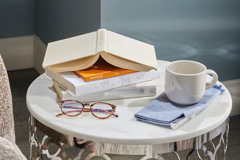 Belle End Table - White