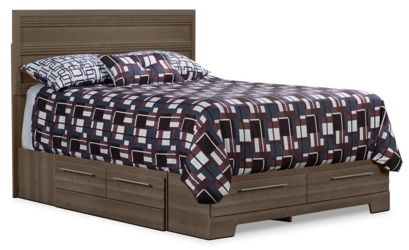 Olivia Queen Platform Storage Bed - Grey