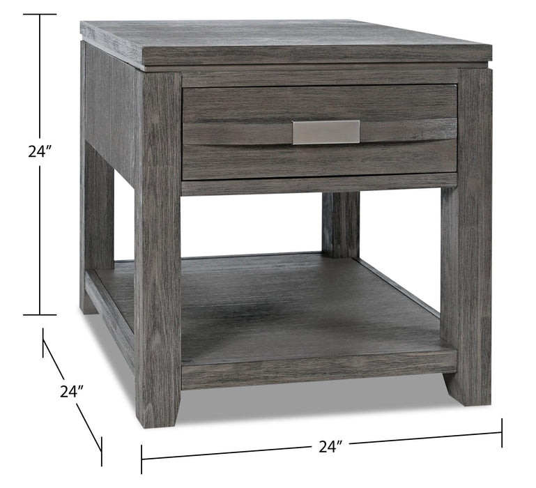 Bronx End Table - Grey