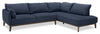 Gena 2-Piece Linen-Look Fabric Right-Facing Sectional - Midnight