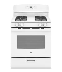 GE 4.8 Cu. Ft. Gas Range with Precise Simmer Burner and Sealed Cooktop Burner - White - JCGBS60DEKWW 