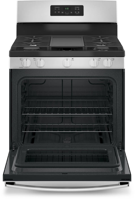 GE 5.0 Cu. Ft. Freestanding Steam-Clean Gas Range – JCGBS66SEKSS