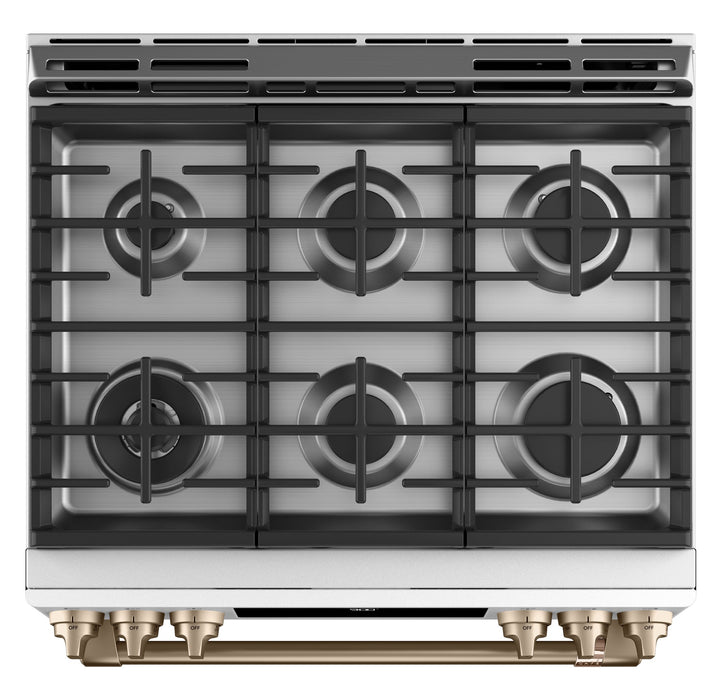 Café 30\" Slide-In Dual-Fuel Convection Range - CC2S900P4MW2