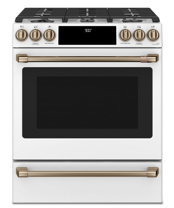 Café 30\" Slide-In Dual-Fuel Convection Range - CC2S900P4MW2