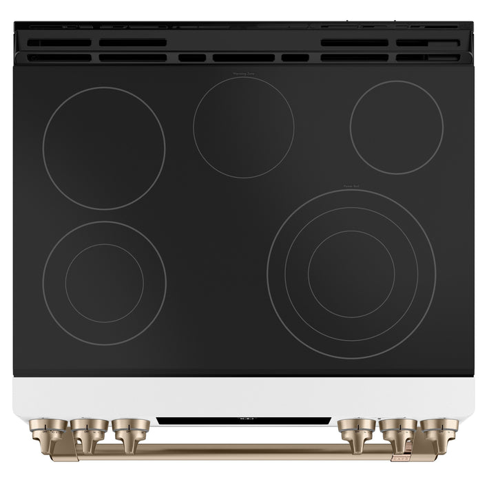 Café 30\" Slide-In Radiant and Convection Electric Range - CCES700P4MW2