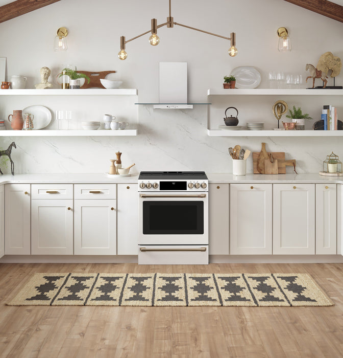 Café 30\" Slide-In Radiant and Convection Electric Range - CCES700P4MW2