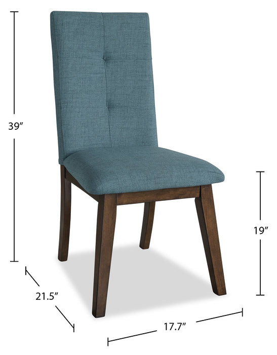 Chelsea Fabric Dining Chair – Aqua
