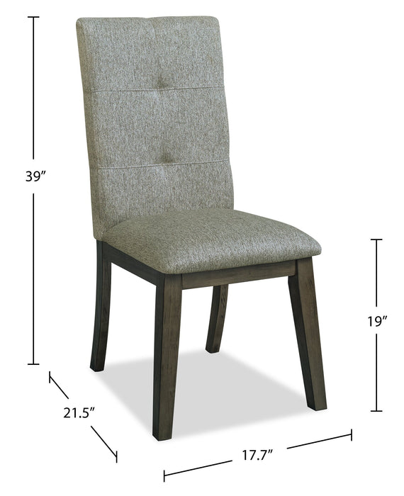 Chelsea Fabric Dining Chair - Grey Brown