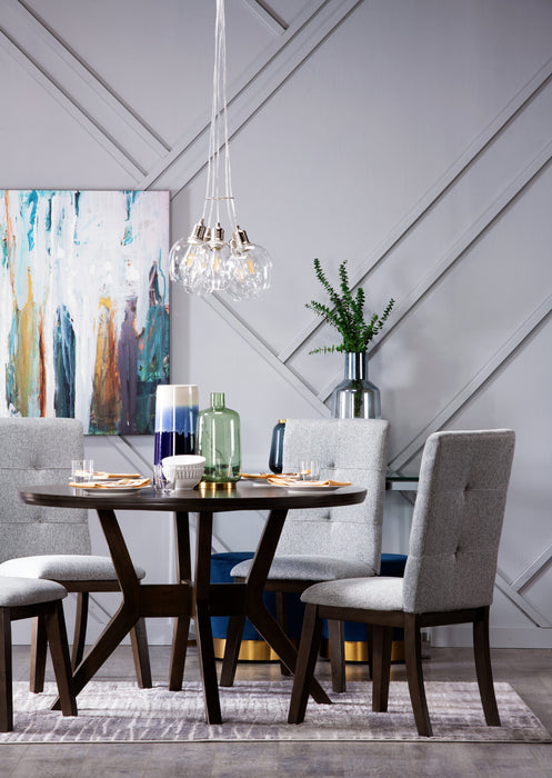 Chelsea Fabric Dining Chair - Grey Brown