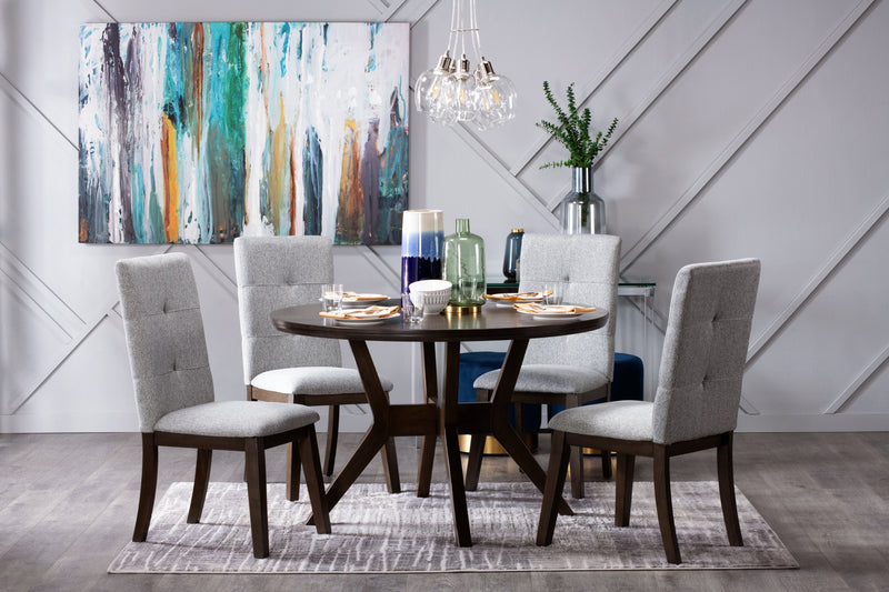 Chelsea Round Dining Table - Grey Brown