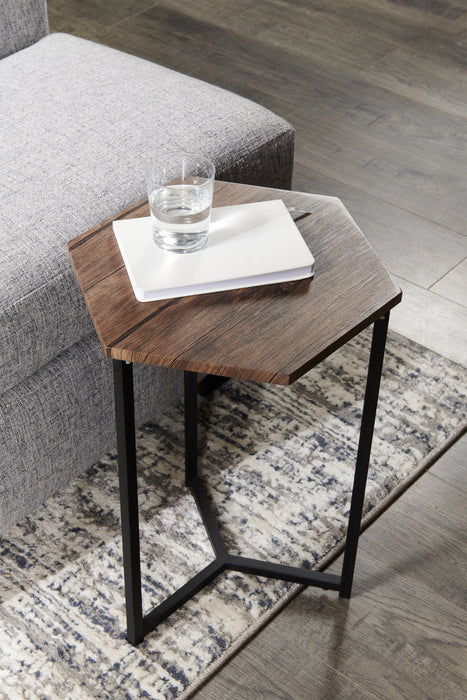 Cleo Chairside Table - Brown  