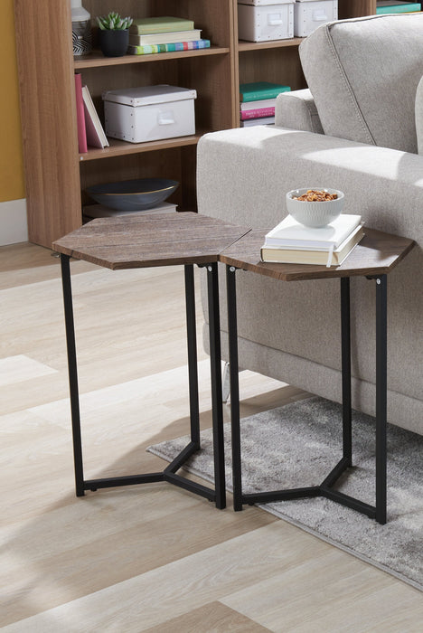 Cleo Chairside Table - Brown  