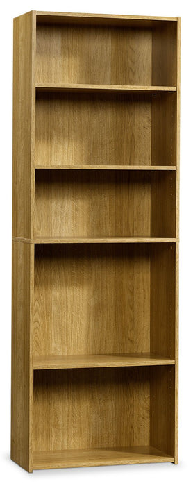 Boston 5-Shelf Bookcase – Highland Oak