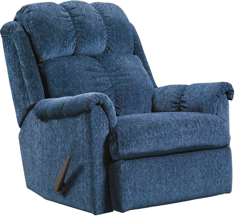 Navy Chenille Rocker Recliner