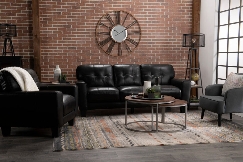 Curt Genuine Leather Chair - Black