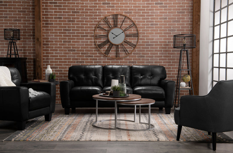 Curt Genuine Leather Chair - Black