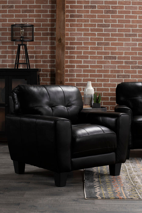 Curt Genuine Leather Chair - Black
