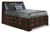 Yorkdale Queen Storage Bed - Brown