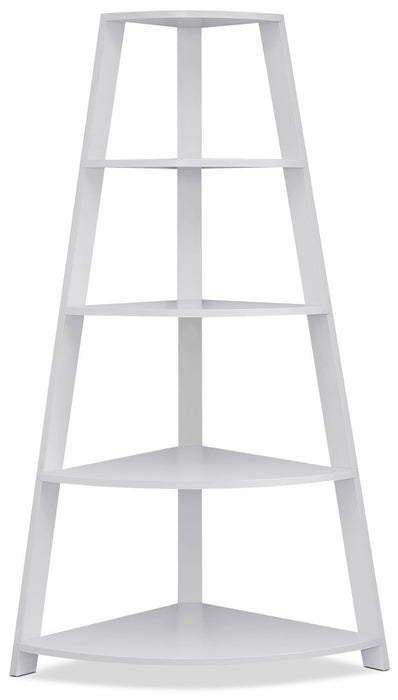 Ana Corner Bookcase – White