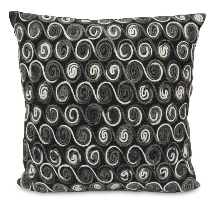 Crawford 20\" Accent Pillow  - Black/Grey