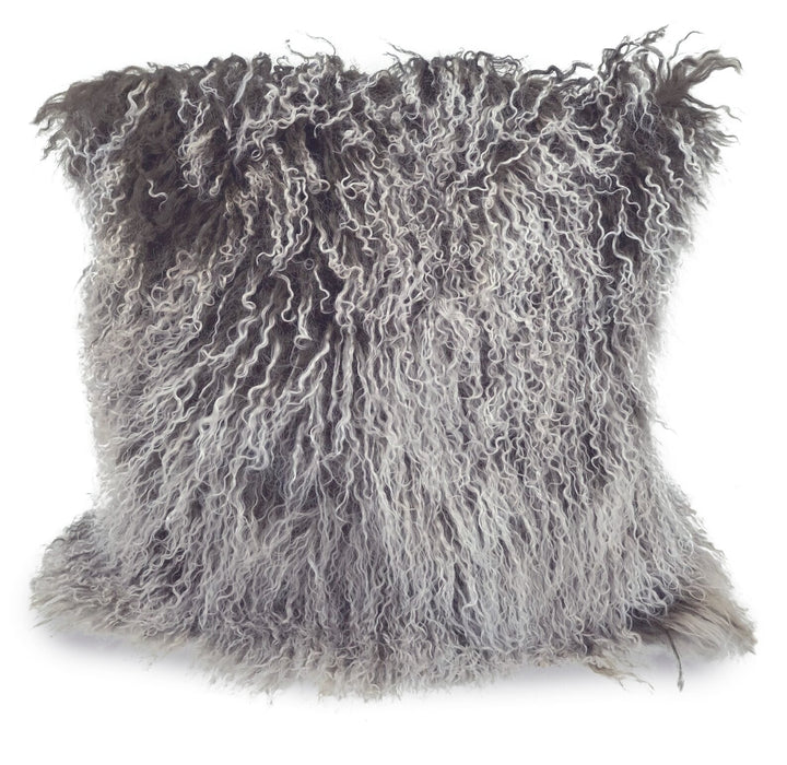Mongolian 16\" Square Accent Pillow - Lavender/Grey Tip