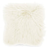 Mongolian 16\" Square Accent Pillow - White