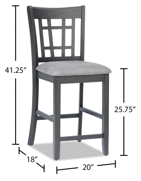 Dena Counter-Height Dining Chair - Grey-Brown