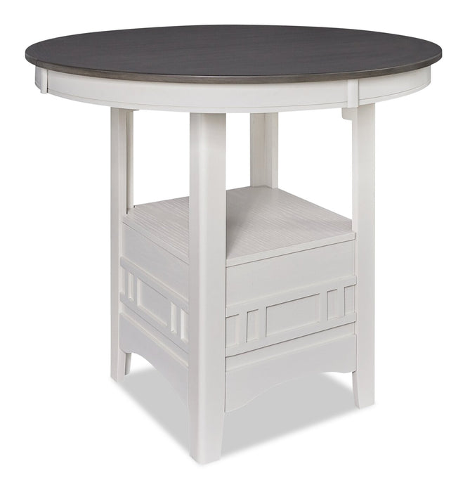 Dena Counter-Height Dining Table - White and Grey