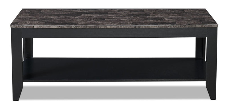 Roma 3-Piece Coffee and Two End Tables Package - Black