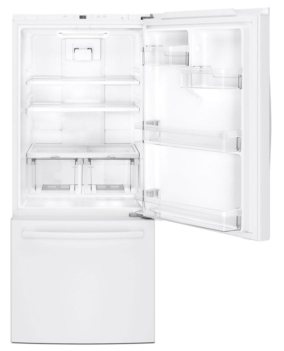 GE 20.9 Cu. Ft. Bottom-Freezer Refrigerator – GDE21DGKWW