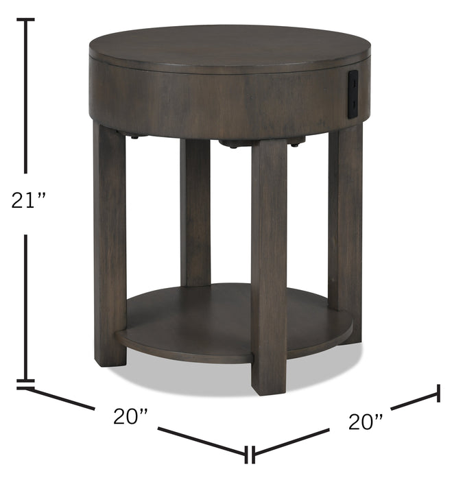 Elroy End Table with USB