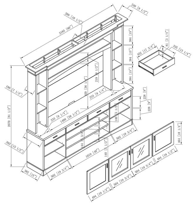 Emry Entertainment Centre with 59\" TV Opening