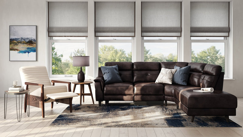 Envia 3-Piece Right-Facing Power Reclining Sectional - Brown 