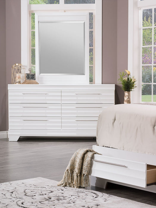 Olivia 6-Piece Queen Storage Bedroom Package - White