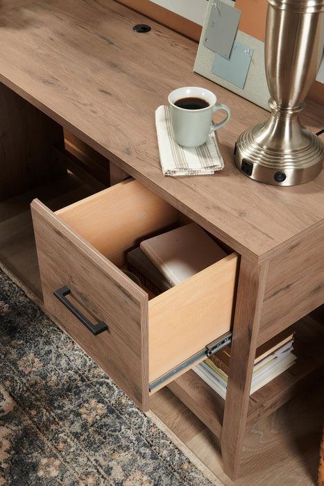 Erick L-Shaped Desk - Laurel Oak 