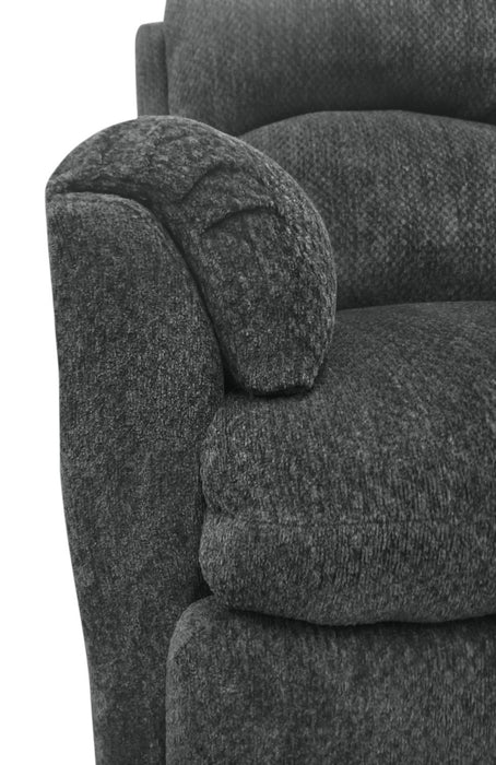 Baron Chenille Glider Recliner - Grey