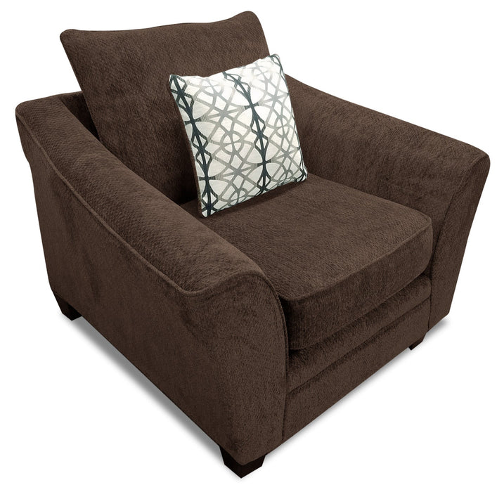 Febe Chenille Chair - Brown