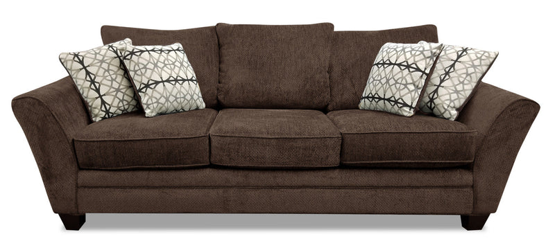 Febe Chenille Sofa - Brown