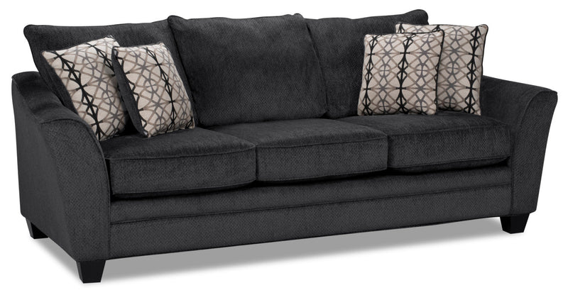 Febe Chenille Sofa - Charcoal