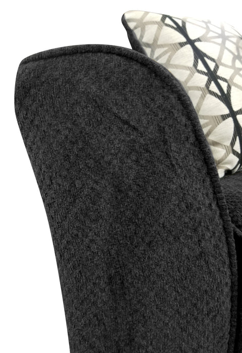 Febe Chenille Queen-Size Sofa Bed - Charcoal