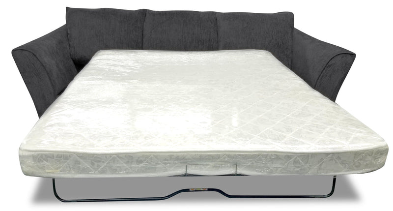 Febe Chenille Queen-Size Sofa Bed - Charcoal