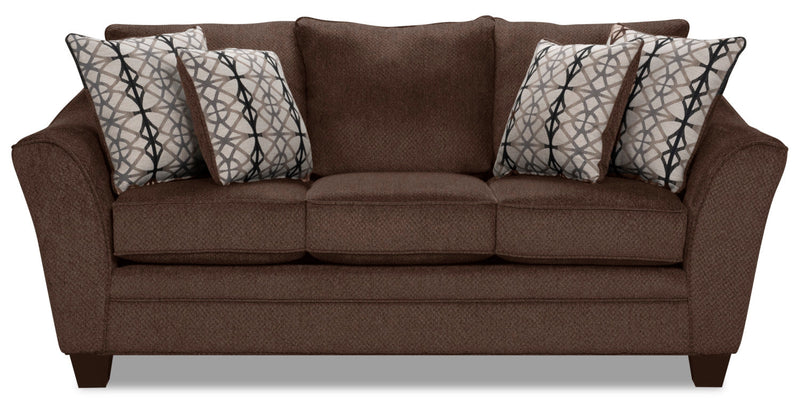 Febe Chenille Full-Size Condo Sofa Bed - Brown