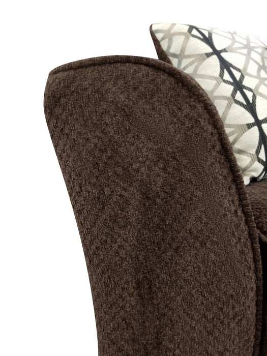 Febe Chenille Condo Loveseat - Brown