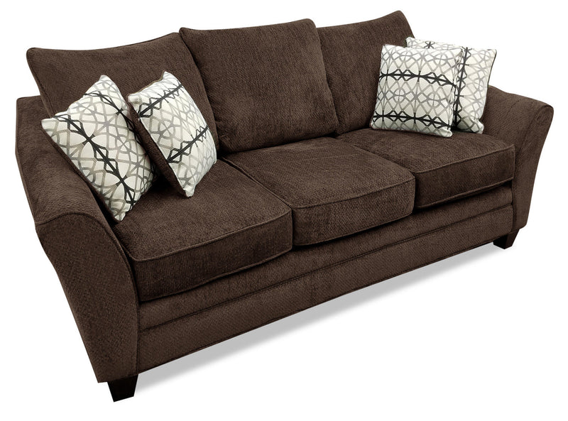 Febe Chenille Full-Size Condo Sofa Bed - Brown