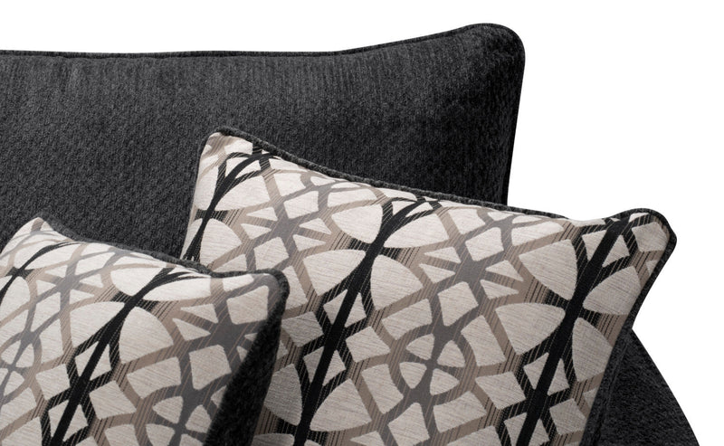 Febe Chenille Condo Loveseat - Charcoal